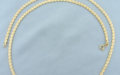 Italian 24 Inch Oversized S Link Chain Necklace in 14k Yellow Gold