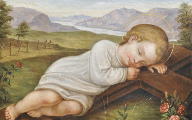 J. Pedevilla (Südtirol, 19. Jh./Alto Adige, Ottocento) Gesù bambino sulla...