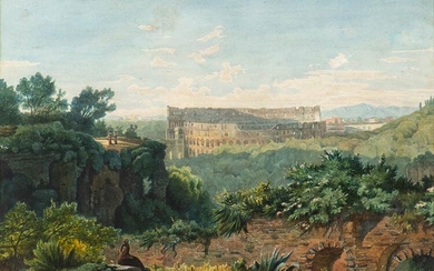 JULIUS ZIELCKE Danzica, 1826 - Rome, 1907 Colosseum from Palatine...