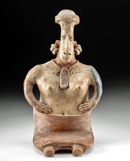 Jalisco Pottery Pregnant Female Figure, ex-Sotheby's