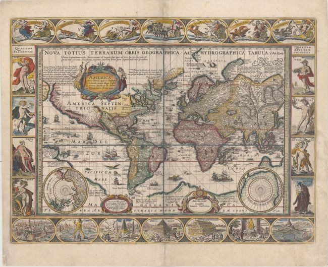 Jansson's Magnificent Carte-a-Figures World Map, "Nova Totius Terrarum Orbis Geographica ac Hydrographica Tabula", Jansson, Jan