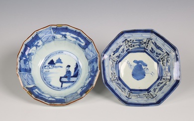 Japan, two blue and white Arita bowls, 18th/ 19th century