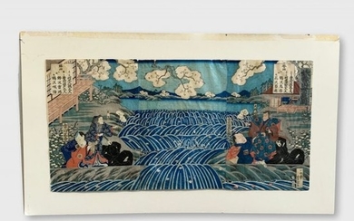 Japanese Woodblock Print, Triptych