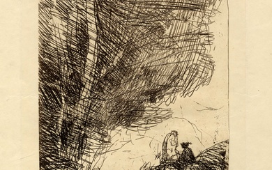 Jean-Baptiste-Camille Corot (Parigi, 1796 - Ville d'Avray, 1875), Le pote et la muse. 1871.