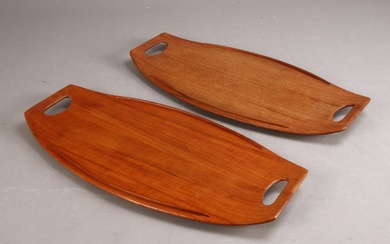 Jens Harald Quistgaard. Two trays / dishes, teak wood (2)