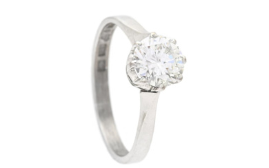 Jewellery Solitaire ring SOLITAIRE RING, 18K white gold, brilliant c...
