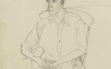 John Minton, British 1917-1957 - Peter Dunbar; pencil on paper, titled top left 'Peter Dunbar', 21.5 x 20.4 cm (ARR) Provenance: with Boundary Gallery, London (label affixed to the reverse of the frame); private collection, purchased from the above...