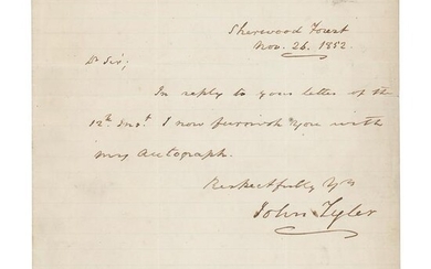 John Tyler Autograph Letter Signed