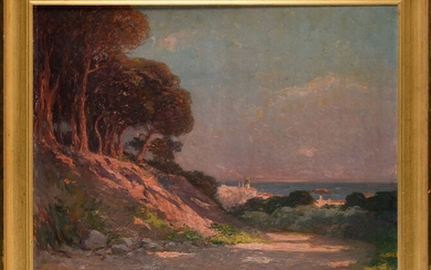 Joseph PERRACHON (1883-1969) Paysage de Méditerranée Huile sur toile 73 x 92 cm