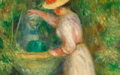 LA FONTAINE OR JEUNE FILLE PRÈS D'UNE FONTAINE, Pierre-Auguste Renoir