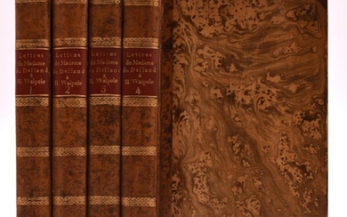 Lettres de la marquise Du Deffand à Horace Walpole, depuis comte d'Orford, écrites dans les années 1766 à 1780; auxquelles sont jointes des lettres de madame Du Deffand à Voltaire, écrites dans les années 1759 à 1775. Publiées d'après les originau...