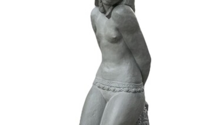 LLADR & OGRAVE ;, statue en terre cuite représentant des "exclamations". Garantie H 77 x...