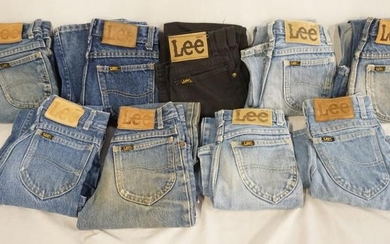 LOT OF 9 PAIRS OF VINTAGE USA MADE LEE JEANS