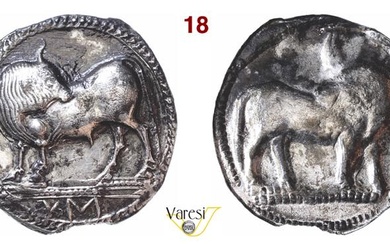 LUCANIA - Sibarys - (550-510 a.C.) Nomos D/ Toro retrospiciente...