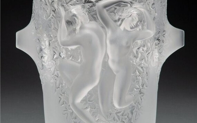 Lalique Frosted Glass Ganymede Ice Bucket, post
