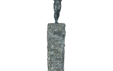 Large Bronze Greco Roman Style Sculpture atop a