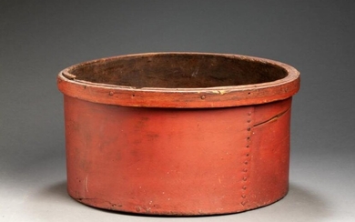 Large Red Painted Pantry Box, 19th C.