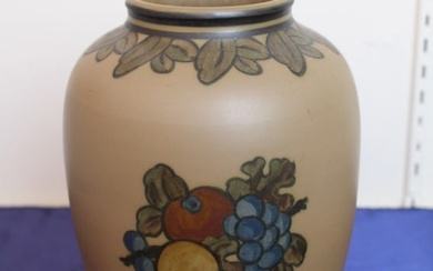 Lauritz Hjorth Art Deco Terracotta Ceramic Vase from 1930s Bornholm Denmark