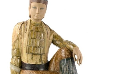 Lladro Young Oriental Man Buddha Figurine # 2021