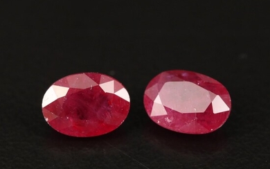 Loose 2.33 CTW Matched Pair of Rubies