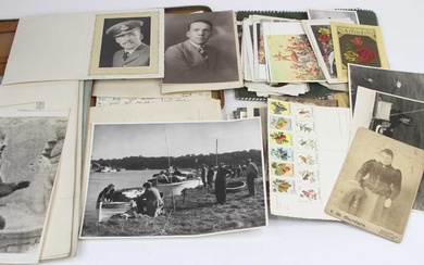 Lot details A collection of vintage stamps and postcards, and...