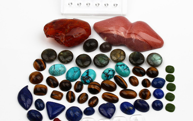 Lot loose coloured gemstones , approx. 1120 ct, i.a. turquoise,...