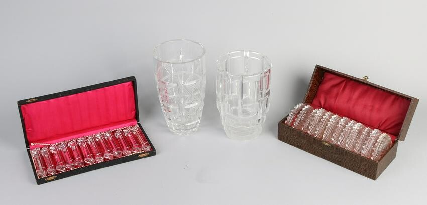 Lot of various old glassware / crystal.&#160 20th