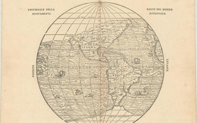 MAP, Western Hemisphere, Gastaldi/Ramusio