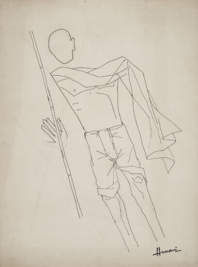 MAQBOOL FIDA HUSAIN (1913-2011) Untitled (Gandhi)