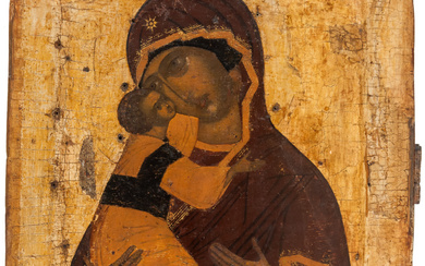 MUSEUM RUSSIAN ICON SHOWING THE MOTHER OF GOD VLADIMIRSKAYA
