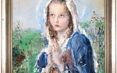 Madonna in a praying pose, canvas 70x50 cm