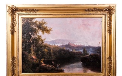 Manner of Thomas DOUGHERTY: Hudson River - Oil Pai