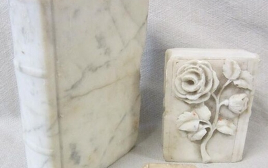 Marble Bookends & Paperweight