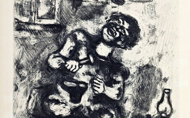Marc Chagall - Fables de la Fontaine : Le savetier et le financier, 1952