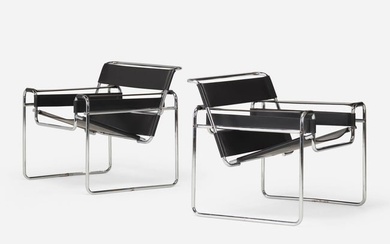 Marcel Breuer, Wassily lounge chairs, pair