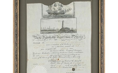 Martin Van Buren Document Signed as President