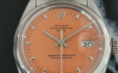 Mens Rolex Oyster Perpetual Date 1500 35mm Orange Dial