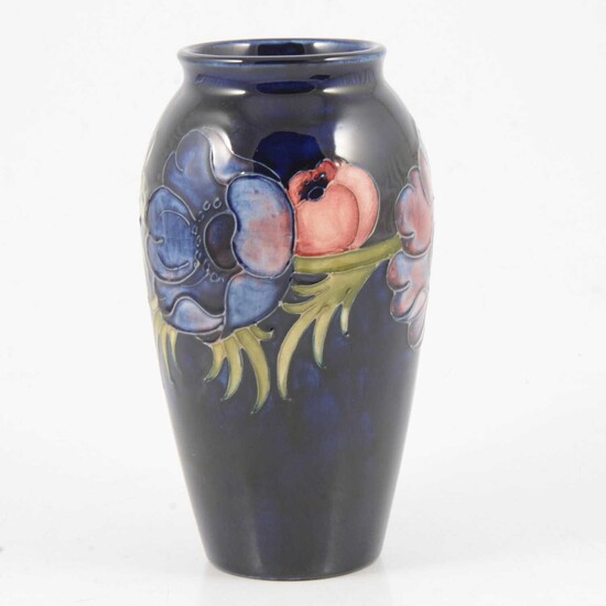 Moorcroft Pottery, Anemone design vase.