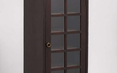 Narrow Grand Rapids One-Door Bookcase c1905