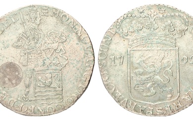 No reserve - Zilveren dukaat. Zeeland. 1792. Zeer Fraai.