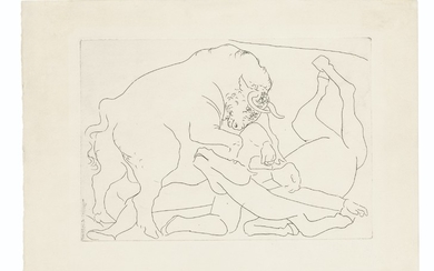 PABLO PICASSO (1881-1973), Torero et Cheval Piétinés par le Taureau