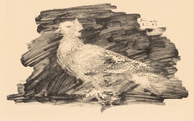 PABLO PICASSO | PIGEON AU FOND GRIS (B. 418; M. 64)