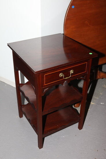 PAIR CHIPPENDALE-STYLE CABINET-MADE MAHOGANY BEDSIDE TABLES, BY P. FIFE HUBBARD,...