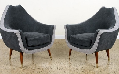 PAIR CLUB CHAIRS MANNER OF ADRIAN PEARSALL C.1950