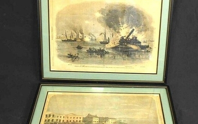 PAIR OF FRAMED HARPERS WEEKLY DATED JAN 31ST,1863