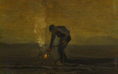 PAYSAN BRÛLANT DE MAUVAISES HERBES, Vincent van Gogh