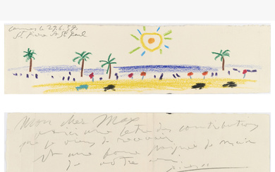 ◊ Pablo Picasso (1881-1973) La croisette à Cannes, 1957