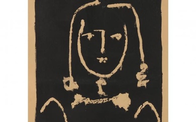 Pablo Picasso (Spanish 1881-1973), Buste Blanc Sur Noir