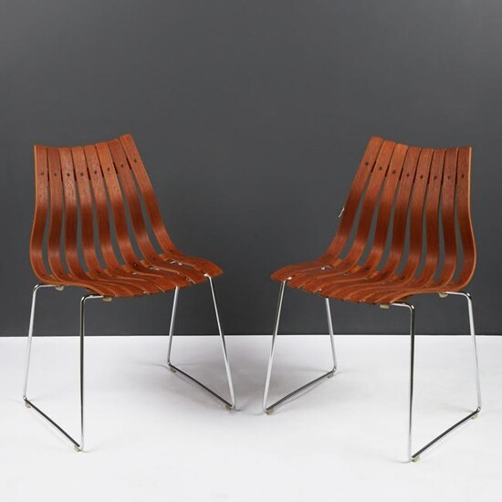 Pair Hans Brattrud Midcentury Scandia Chairs