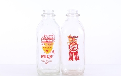 Pennsylvania Dairies Milk Bottles Lot Of Two